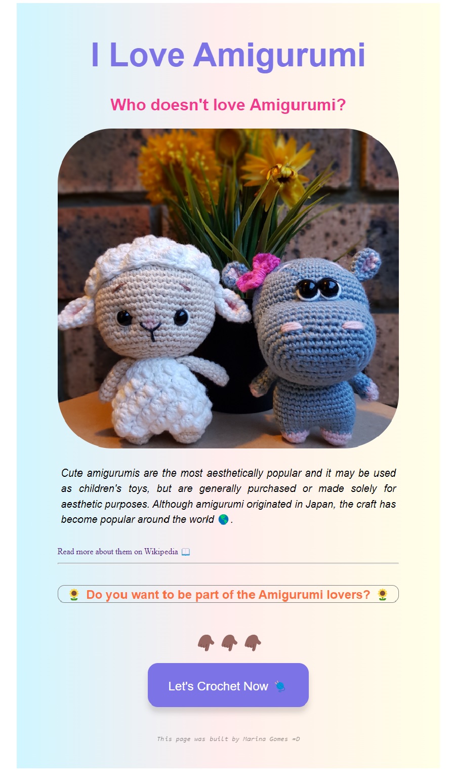 image of 2 cute amigurumis